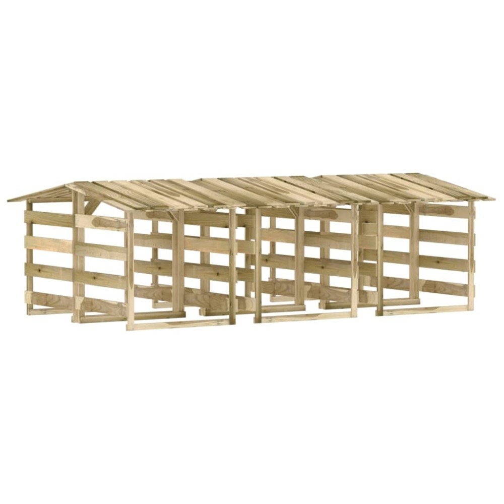 vidaXL Pergole cu acoperiș, 6 buc., 100x90x100 cm, lemn de pin tratat