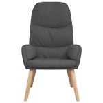 vidaXL Scaun de relaxare cu taburet, gri închis, textil vidaXL Scaun de relaxare cu taburet, gri închis, textil