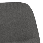 vidaXL Scaun balansoar cu taburet, gri închis, textil