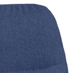 vidaXL Scaun balansoar cu taburet, albastru, textil vidaXL Scaun balansoar cu taburet, albastru, textil