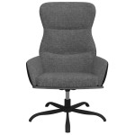 vidaXL Scaun de relaxare cu taburet, gri deschis, material textil vidaXL Scaun de relaxare cu taburet, gri deschis, material textil
