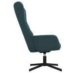 vidaXL Scaun de relaxare cu taburet, albastru, catifea vidaXL Scaun de relaxare cu taburet, albastru, catifea