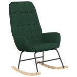 vidaXL Scaun balansoar cu taburet, verde închis, textil vidaXL Scaun balansoar cu taburet, verde închis, textil
