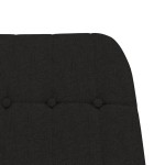 vidaXL Scaun balansoar cu taburet, Negru, material textil vidaXL Scaun balansoar cu taburet, Negru, material textil
