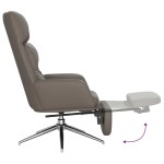 vidaXL Scaun relaxare cu taburet maro piele naturală/piele ecologică vidaXL Scaun relaxare cu taburet maro piele naturală/piele ecologică