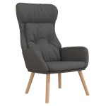 vidaXL Scaun de relaxare cu taburet, gri deschis, textil vidaXL Scaun de relaxare cu taburet, gri deschis, textil