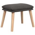 vidaXL Scaun de relaxare cu taburet, gri deschis, textil vidaXL Scaun de relaxare cu taburet, gri deschis, textil