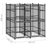 vidaXL Padoc pentru câini de exterior, 3,69 m², oțel vidaXL Padoc pentru câini de exterior, 3,69 m², oțel