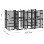 vidaXL Padoc pentru câini de exterior, 7,37 m², oțel vidaXL Padoc pentru câini de exterior, 7,37 m², oțel