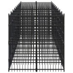 vidaXL Padoc pentru câini de exterior, 16,59 m², oțel