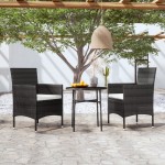 vidaXL Set mobilier de grădină, 3 piese, poliratan vidaXL Set mobilier de grădină, 3 piese, poliratan