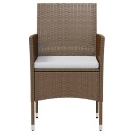 vidaXL Set mobilier de grădină, 3 piese, maro, poliratan vidaXL Set mobilier de grădină, 3 piese, maro, poliratan