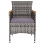 vidaXL Set mobilier de grădină, 3 piese, gri, poliratan vidaXL Set mobilier de grădină, 3 piese, gri, poliratan