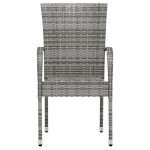 vidaXL Set mobilier de grădină, 3 piese, gri, poliratan vidaXL Set mobilier de grădină, 3 piese, gri, poliratan