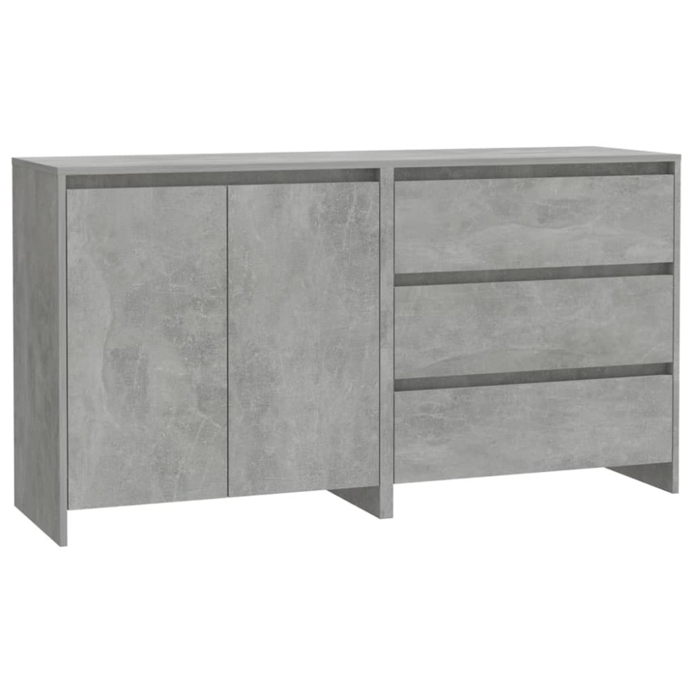 vidaXL Servante, 2 piese, gri beton, lemn prelucrat