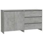 vidaXL Servante, 2 piese, gri beton, lemn prelucrat vidaXL Servante, 2 piese, gri beton, lemn prelucrat