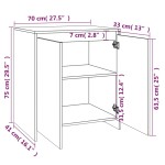vidaXL Servante, 2 piese, gri beton, lemn prelucrat vidaXL Servante, 2 piese, gri beton, lemn prelucrat