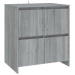 vidaXL Servantă, 3 piese, sonoma gri, lemn prelucrat vidaXL Servantă, 3 piese, sonoma gri, lemn prelucrat