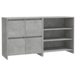 vidaXL Servantă, 2 piese, gri beton, lemn prelucrat vidaXL Servantă, 2 piese, gri beton, lemn prelucrat
