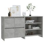 vidaXL Servantă, 2 piese, gri beton, lemn prelucrat vidaXL Servantă, 2 piese, gri beton, lemn prelucrat