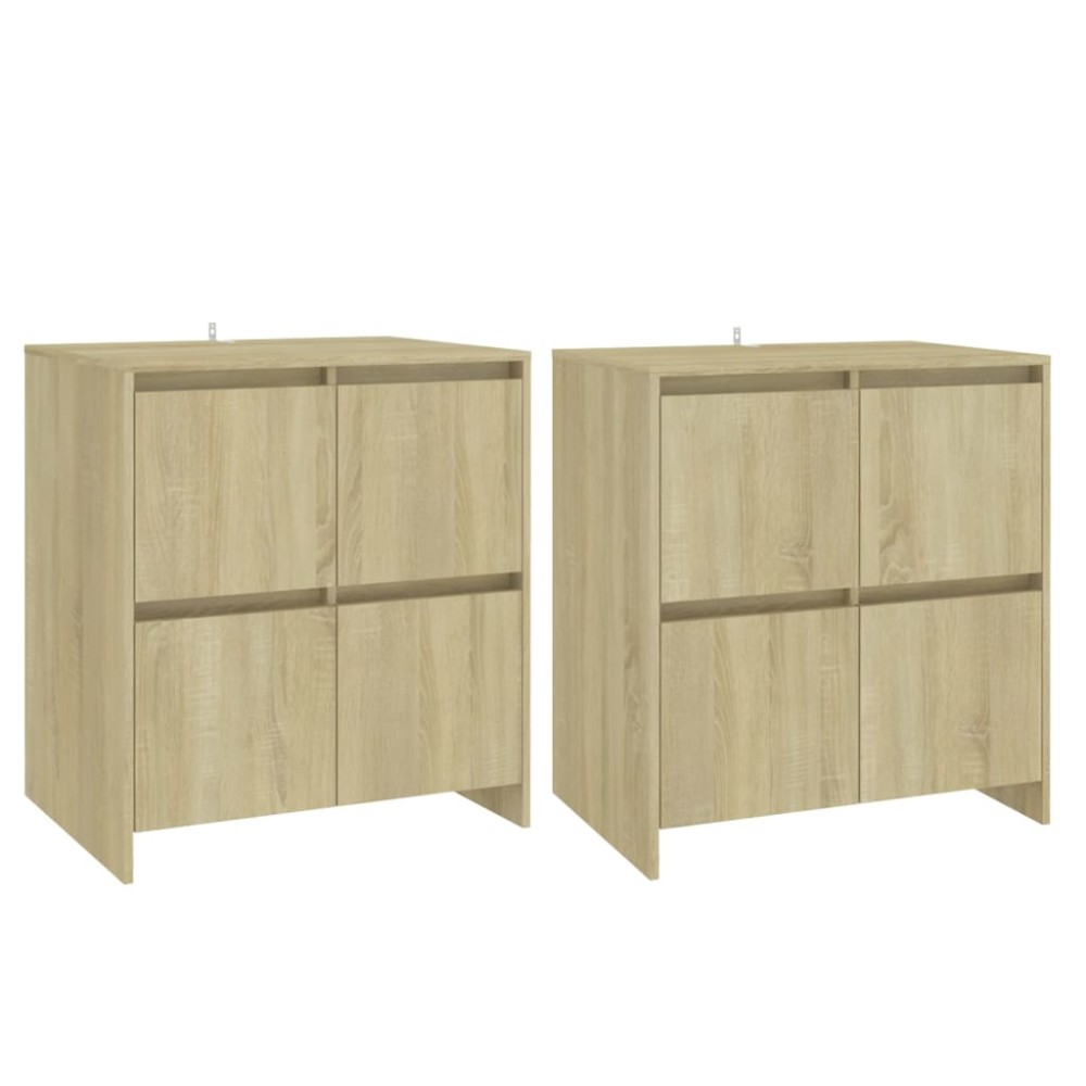 vidaXL Servante, 2 buc., stejar sonoma, 70x41x75 cm, lemn prelucrat