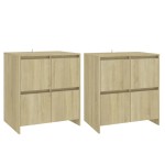 vidaXL Servante, 2 buc., stejar sonoma, 70x41x75 cm, lemn prelucrat