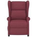 vidaXL Fotoliu electric rabatabil spătar aripi, roșu vin, textil