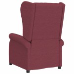 vidaXL Fotoliu electric rabatabil spătar aripi, roșu vin, textil