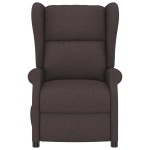 vidaXL Fotoliu rabatabil electric cu spătar aripi, maro, textil