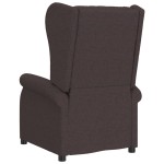 vidaXL Fotoliu rabatabil electric cu spătar aripi, maro, textil
