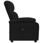 vidaXL Fotoliu rabatabil electric, negru, material textil