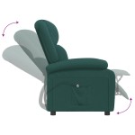 vidaXL Fotoliu rabatabil electric, verde închis, material textil vidaXL Fotoliu rabatabil electric, verde închis, material textil