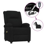 vidaXL Fotoliu de masaj electric rabatabil, negru, textil vidaXL Fotoliu de masaj electric rabatabil, negru, textil