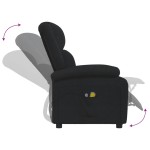 vidaXL Fotoliu de masaj electric rabatabil, negru, textil vidaXL Fotoliu de masaj electric rabatabil, negru, textil