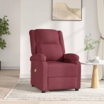vidaXL Fotoliu de masaj electric rabatabil, roșu vin, textil vidaXL Fotoliu de masaj electric rabatabil, roșu vin, textil