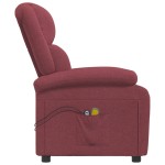 vidaXL Fotoliu de masaj electric rabatabil, roșu vin, textil vidaXL Fotoliu de masaj electric rabatabil, roșu vin, textil