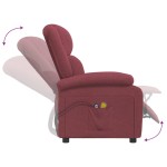 vidaXL Fotoliu de masaj electric rabatabil, roșu vin, textil vidaXL Fotoliu de masaj electric rabatabil, roșu vin, textil
