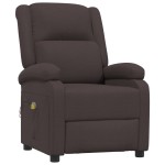 vidaXL Fotoliu de masaj electric, maro închis, material textil vidaXL Fotoliu de masaj electric, maro închis, material textil