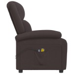 vidaXL Fotoliu de masaj electric, maro închis, material textil vidaXL Fotoliu de masaj electric, maro închis, material textil