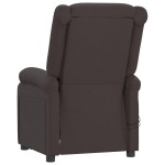 vidaXL Fotoliu de masaj electric, maro închis, material textil vidaXL Fotoliu de masaj electric, maro închis, material textil