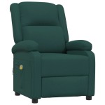vidaXL Fotoliu de masaj electric, verde închis, material textil vidaXL Fotoliu de masaj electric, verde închis, material textil