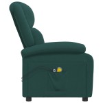 vidaXL Fotoliu de masaj electric, verde închis, material textil vidaXL Fotoliu de masaj electric, verde închis, material textil