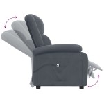 vidaXL Fotoliu rabatabil electric, gri închis, catifea