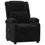 vidaXL Fotoliu rabatabil electric, negru, catifea