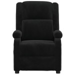 vidaXL Fotoliu rabatabil electric, negru, catifea