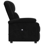 vidaXL Fotoliu rabatabil electric, negru, catifea