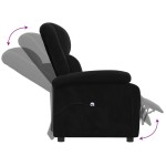 vidaXL Fotoliu rabatabil electric, negru, catifea