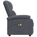 vidaXL Fotoliu de masaj electric, gri închis, catifea vidaXL Fotoliu de masaj electric, gri închis, catifea