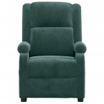 vidaXL Fotoliu de masaj electric, verde închis, catifea vidaXL Fotoliu de masaj electric, verde închis, catifea
