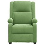 vidaXL Fotoliu de masaj electric, verde deschis, catifea